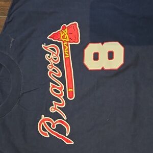 Atlanta Braves #8 Javy Lopez Xl Majestic Player Tshirt MLB Baseball PM2